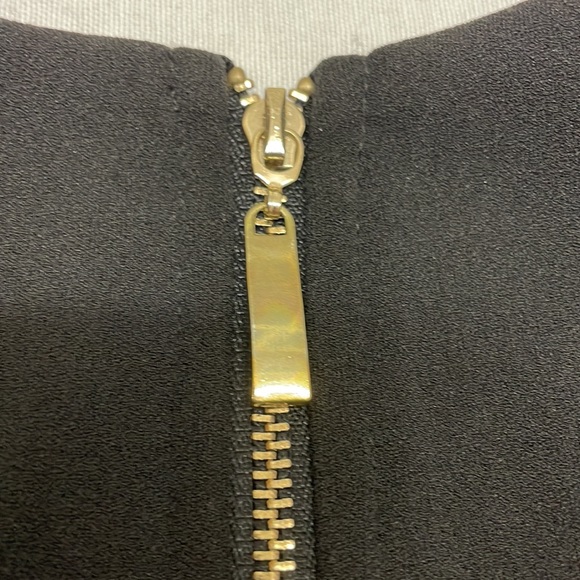 Nude Black Body Suit with Harness Front and Gold Zipper Down the Back - Picture 4 of 6